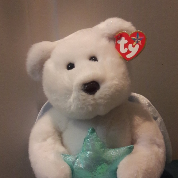 💙TY Star Beanie Buddy Blue and White - Picture 2 of 7